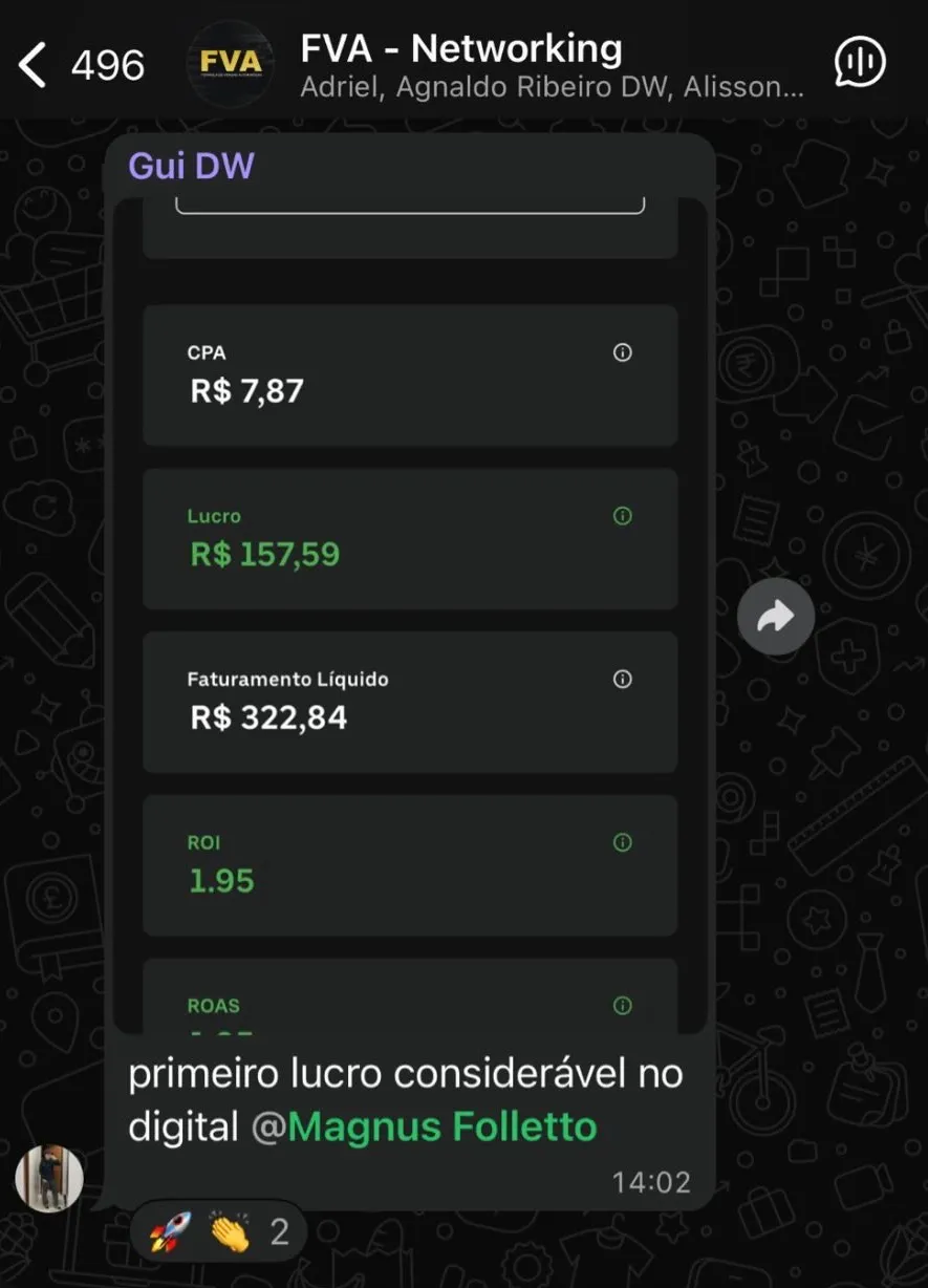 Resultado aluno FVA 7